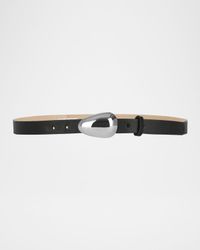 Bean Buckle Leather Belt