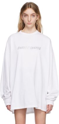 HALFBOY White Crystal-Cut Long Sleeve T-Shirt