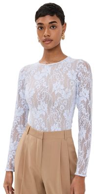 Zimmermann Lace Bodysuit Light Blue 3