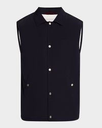 Men's Water Resistant Snap-Front Vest