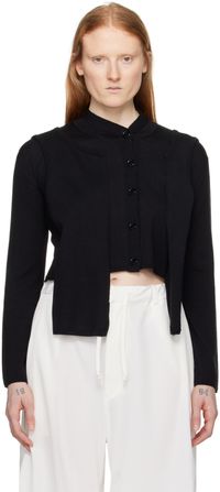 MM6 Maison Margiela Black Layered Cardigan
