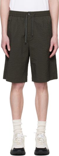 Maison Kitsuné Gray Elasticated Bermuda Shorts