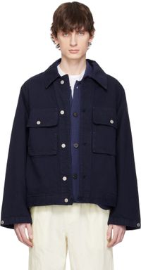 DOCUMENT Navy Non-Fade Denim Jacket