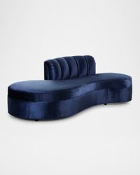 Layla Petite Velvet Sofa, 90"