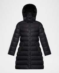 Girl's Moka Long Puffer Coat, Size 4-6