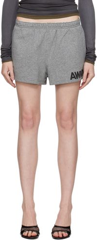 alexanderwang.t Gray Logo Cotton Running Shorts
