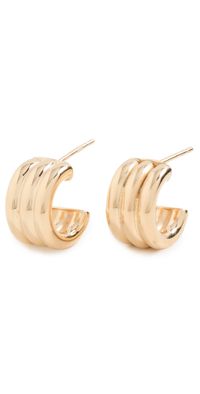 Jennifer Zeuner Jewelry Allegra 1/2 Hoop Gold One Size