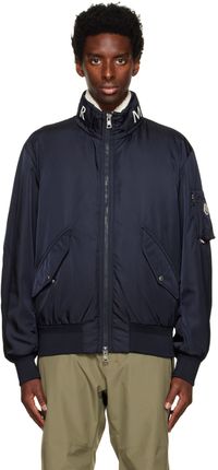 Moncler Navy & Off-White Timur Bomber Jacket & Down Vest Set