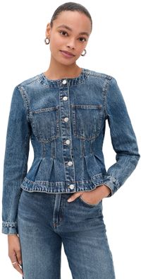 Veronica Beard Jean Zahara Peplum Jacket Time Warp S