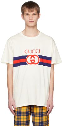 Gucci T-shirt blanc à G entrecroisés