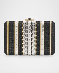 Lattice Crystal Slim Clutch Bag