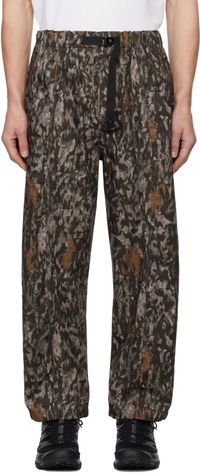 South2 West8 Pantalon brun à ceinture et à coutures centrales