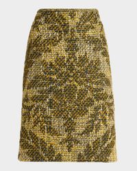 Textured Tweed Pencil Skirt