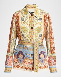 Paisley Belted Safari Jacket