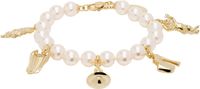Vivienne Westwood White & Gold Anglo Pearl Bracelet
