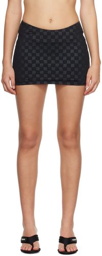 MISBHV Black Monogram Miniskirt