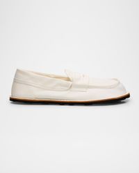 Men's Canvas Moc-Toe Penny Loafers