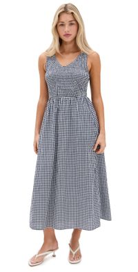 Marea Cora Dress Navy Gingham M