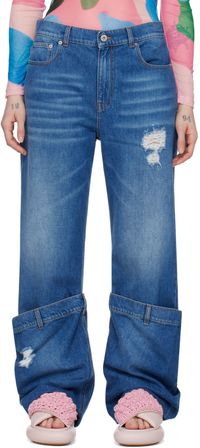 JW Anderson SSENSE Exclusive Blue Bucket Jeans
