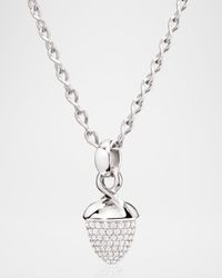 Mikado Bouquet 18K White Gold Pave Diamond Pendant