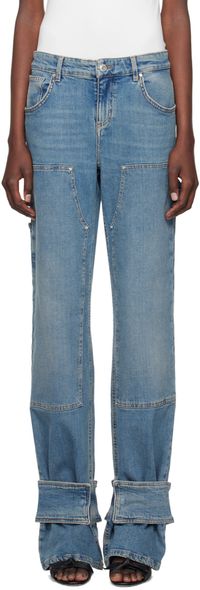 Blumarine Jean cargo Boyfit bleu
