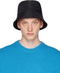 WOOYOUNGMI Black Nylon Bucket Hat