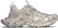 Balenciaga Gray & Off-White 3XL Fishnet Sneakers
