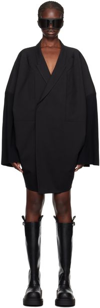 Rick Owens Black Oversized Arrowhead Blazer
