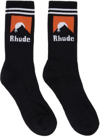 Rhude Black Moonlight Socks