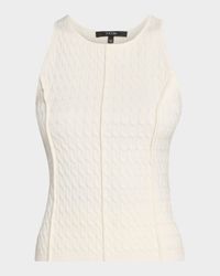 Joyce Seamed Cable-Knit Tank Top
