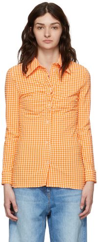 MSGM Chemise orange en polyester