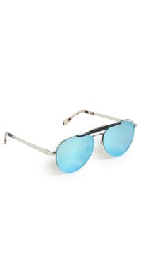 Vontélle Celofis Silver Metal Sunglasses Cerulean One Size