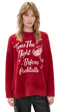 Show Me Your Mumu Classic Crew Neck Sweater Twas The Night Knit M