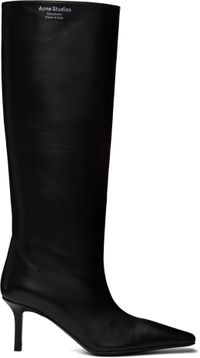 Acne Studios Black Leather Tall Boots