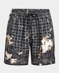 Men's Silk Bleach Bandana Pull-On Shorts