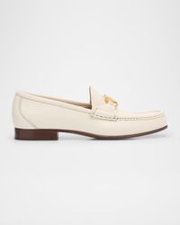 VLogo Leather Medallion Loafers