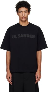 Jil Sander T-shirt noir à logo imprimé