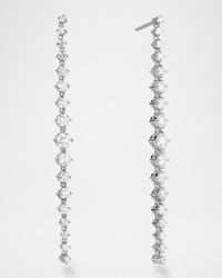 14K Gold Linear Moveable Diamond Earrings