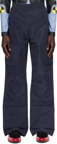 Walter Van Beirendonck Navy Space Trousers