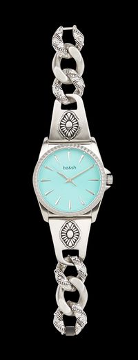 Ba&sh - Montre en acier inoxydable - Taille Unique - Bleu