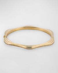 18K Yellow Gold Bangle with GH-SI Diamonds