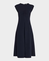 Sierra Ruched Short-Sleeve Midi Dress