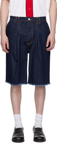 KUSIKOHC Navy Dart Denim Shorts