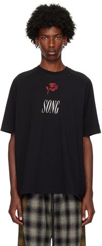 Song for the Mute T-shirt 'Song' noir à manches raglan