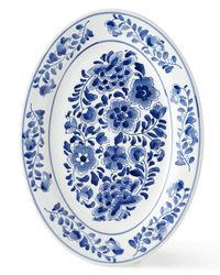 Assorted Blue & White Oval Platter