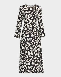 Waverly Floral Long-Sleeve Twill Dress