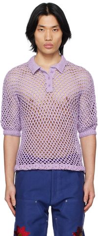 Sky High Farm Workwear Purple Floral Polo