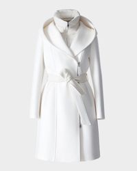 Shia 2-in-1 Double-Face Wool Coat with Removable Bib