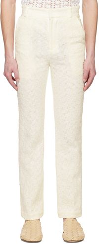 young n sang White Stripe Trousers