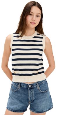 FRAME The Harbor Vest Navy Multi XL